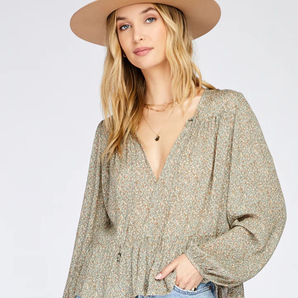 Gentle Fawn Sage Blouse